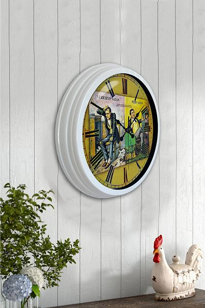 Kasva Concept Ceas de perete din metal alb de 40 cm