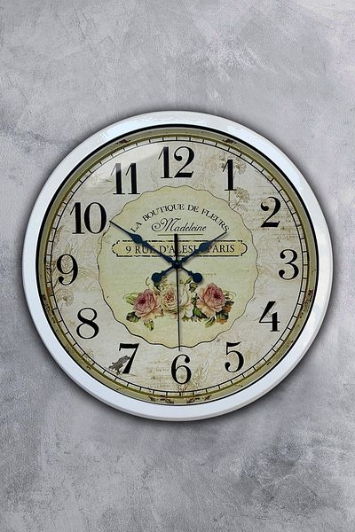 Kasva Concept Gift 40 cm White Metal Light Wall Clock