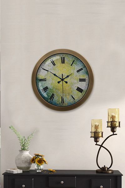 Kasva Concept 36 cm Antique Metal Modern Wall Clock