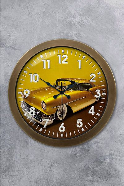 Kasva Concept Gift 36 cm Antique Metal Car Gallery Wall Clock