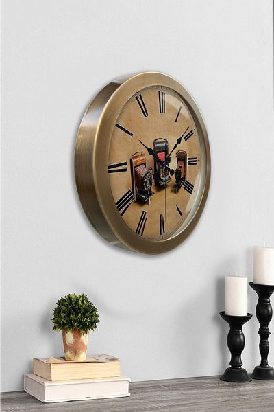 Kasva Concept Antique Metal Camera Wall Clock 36 cm