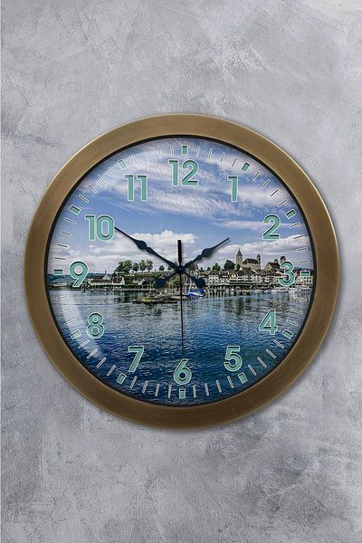 Kasva Concept 36 cm Antique Metal Lefkoşa Wall Clock