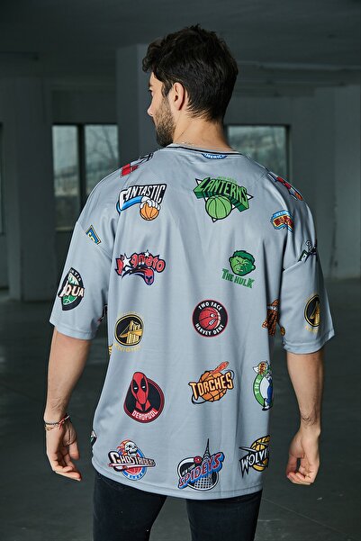 Sateen Men Men's Dark Gray Printed T-Shirt