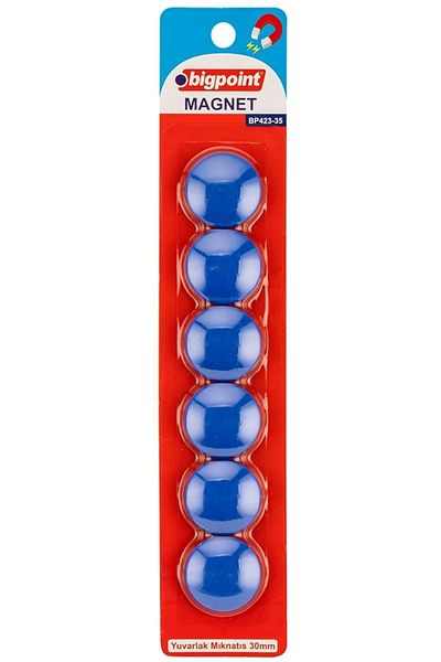 Bigpoint Magnet 30mm (Magnet) Albastru Blister de 6
