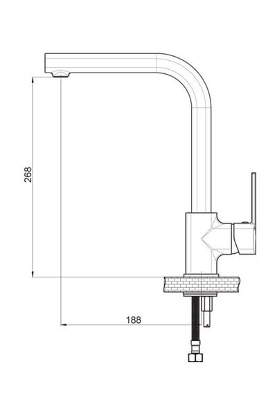 GPD Single Body Sink Faucet Pedra Mte160