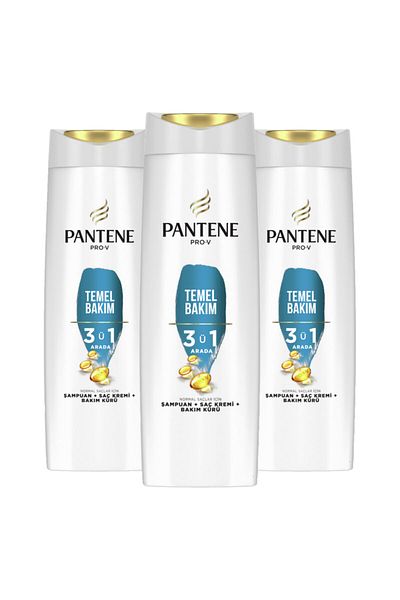 Pantene 400 ml 3 Pieces Basic Care Shampoo - in 1