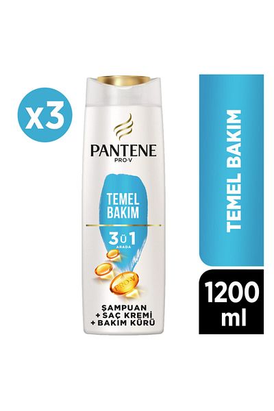 Pantene 400 ml 3 Pieces Basic Care Shampoo - in 1