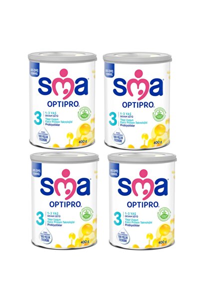 SMA 3 Optipro Probiyotik 1-3 Yaş Devam Sütü 400 Gr 4 Adet