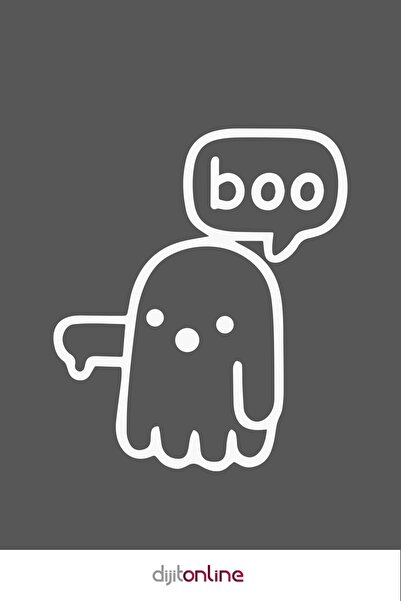 Dijitonline Ghost Ghost Boo Sticker Auto Glass Sticker Car Sticker 20x23 Cm