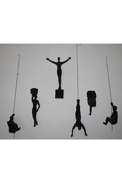 PRENSES DEKOR Altılı Dagci Tırmanan Adamlar Heykelleri