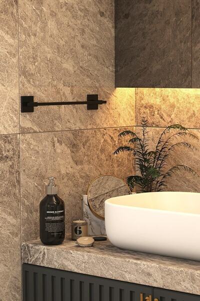 Mayaglory Nova Dark Luxury Series Dekoratif Uzun Havluluk, Banyo Havluluğu, B...
