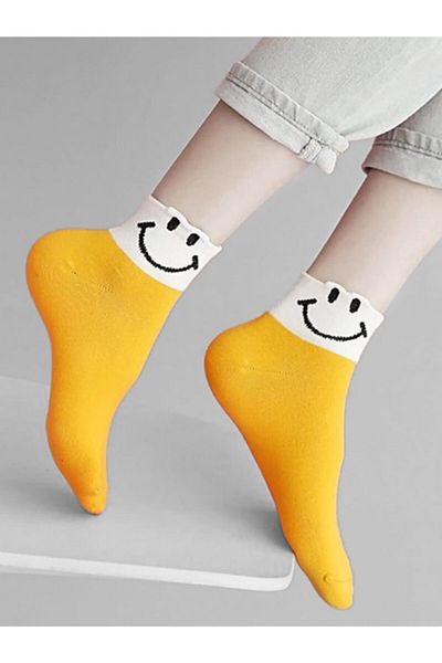 footmania Комплект от 5 чифта дамски чорапи с усмихнати лица