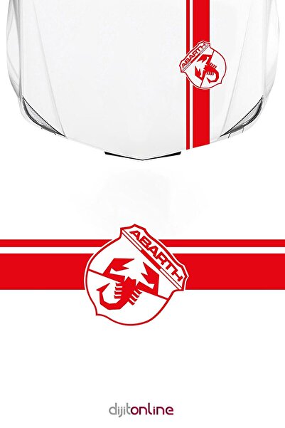 Dijitonline Abarth Sport Stripe Hood Decal Sticker for Cars - Auto Sticker - ...