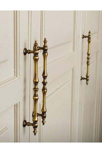 ARON Ada Rustik Kulp (ANTİK SARI) Tv Ünite Komidin Şifonyer Konsol Mutfak Dolap Kapak Kulpu 128mm