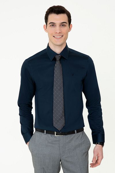 Pierre Cardin Navy Blue ανδρικό πουκάμισο G021SZ004.000.1324361
