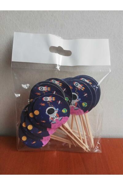 Cadde Süs Uzay Temalı Kürdan Süs 10'lu