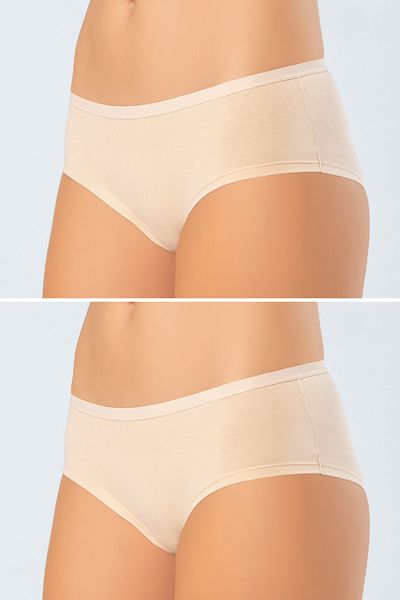 TÜREN 918 Γυναικεία - Πολύχρωμα Lycra Cotton Hipster εσώρουχα 2 Συσκευασία