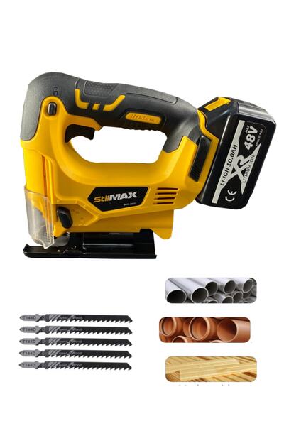 stilmax Metal Dişli Sistem 48v 10a Profesyonel Çift Akülü Çantalı Şarjlı Deku...