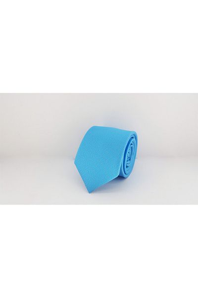 Le Voux Turquoise Color Oxford Dobby Self Patterned Tie and Handkerchief