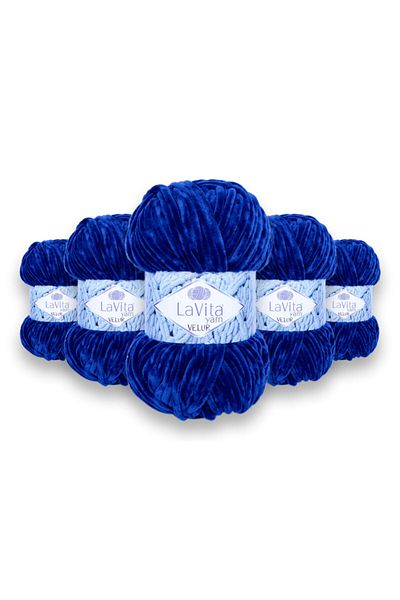 LaVita Yarn Velur Baby Pachet de 5 fire de tricotat manual Amigurumi (5042-parlament)