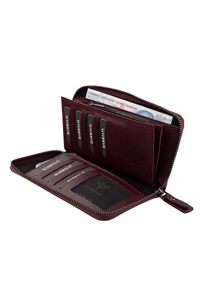 Garbalia Arthur Leather Claret Red Women's Wallet