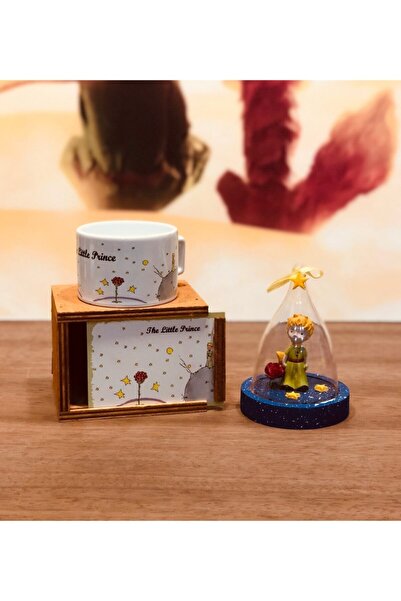rk tasarım Küçük Prens Kutulu Kupa Ve Şans Küresi 2li Hediye Seti