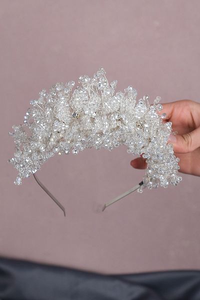Limelia Coroană de mireasă cu henna cu margele cu motiv floral Bella