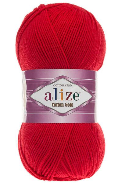 Alize Coton Gold Hand Knitting Thread 56 Red