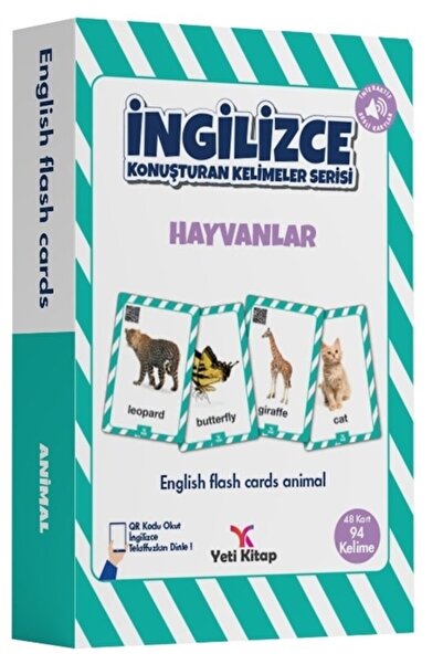 yeti kitap Hayvanlar - İngilizce Konuşturan Kelimeler Serisi / Feyyaz Ulaş / Yeti Kitap / 9786257388610