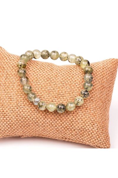 Taş Sandığı Prehnite Stone Bracelet (8 Mm)