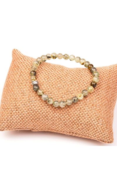 Taş Sandığı Prehnite Stone Bracelet 6 mm