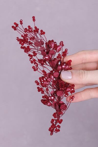 Limelia Accesoriu de mireasă cu agrafă laterală cu mărgele de perle Lega