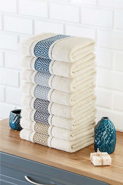 CottonTherapy 2 Pack Diamond 50x90 Cm Hand Face Bathroom Kitchen Towel Thick Cotton Gray