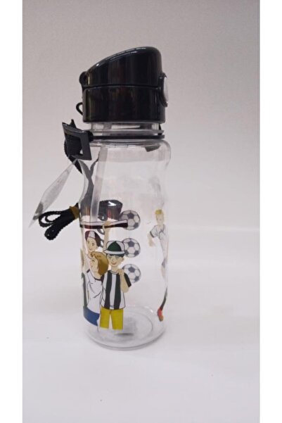 abnturk Siyah Beyaz Renkli Futbolcu Suluğu 500ml Su Matarası Kırılmaz En Sağl...