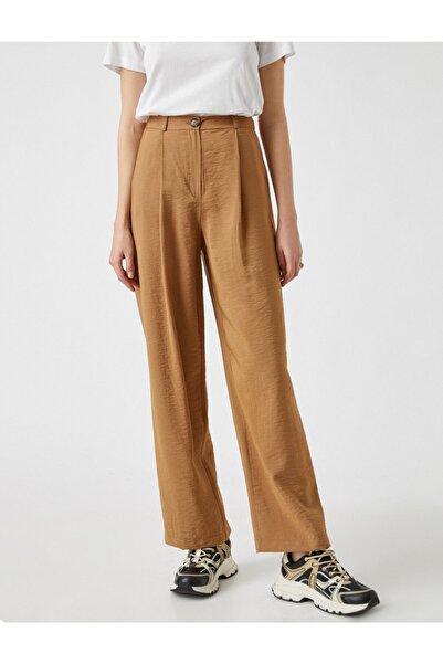 Koton Γυναικείο Ψηλόμεσο Φαρδύ Παντελόνι 2sak40084pw