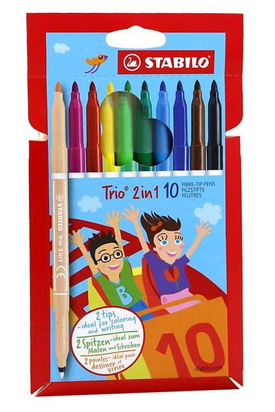 Stabilo Brand: 222/10-01 10 Colors Double Tipped Felt Tip Pen Category: Felt Tip Pens