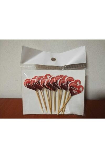 Genel Markalar I Love You Yazılı Kürdan Süs 10`lu