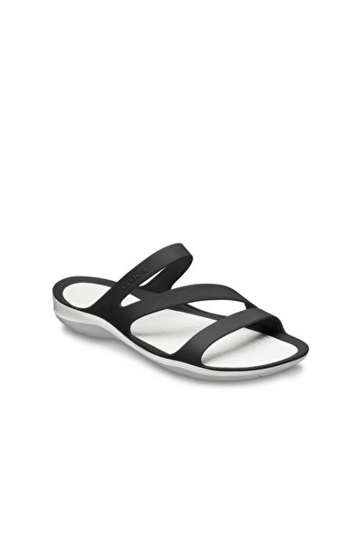 Crocs صندل Swiftwater W شبشب نسائي - أسود/أبيض