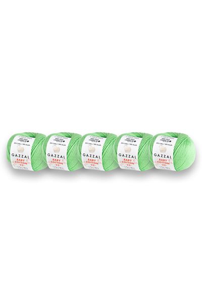 Gazzal Βρεφικό βαμβάκι 25 gr Amigurimi, Punch 5 Pack Πλεκτό κορδόνι χειρός (3466)