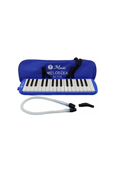 Genel Markalar 32 Tuşlu Mavi Melodika Tuşlu Nefesli Çalgı Müzik Aleti Çantalı