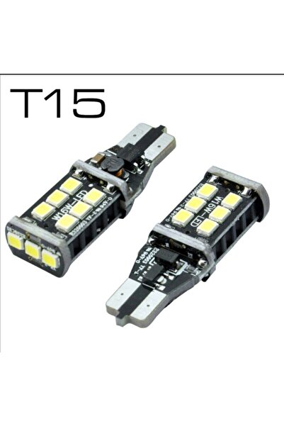 Point T15 W16w Led Geri Vites Amplulü Park Ampulü Çok Güçlü Beyaz Işık 12 Volt 2 Adet