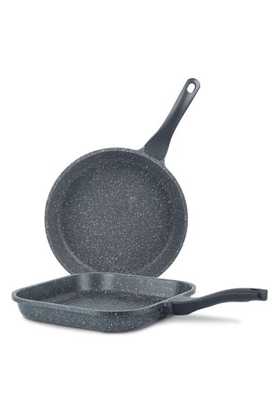 ThermoAD Aluminum Casting 2-Piece Pan Set 24cm And Square Pan / Gray