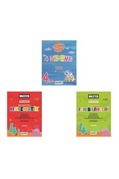 Okyanus Yayınları Okyanus 4.sınıf Master Matematik Fen + Deneme Set 3 Kitap