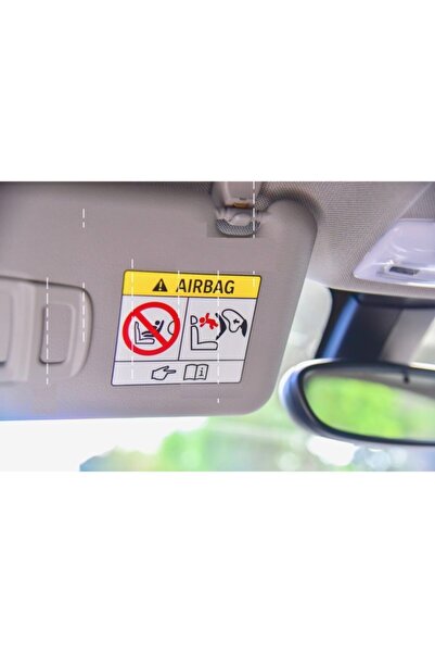 TSC قطعتان من ملصقات تحذيرية لحقيبة الطيران بحجم مربع