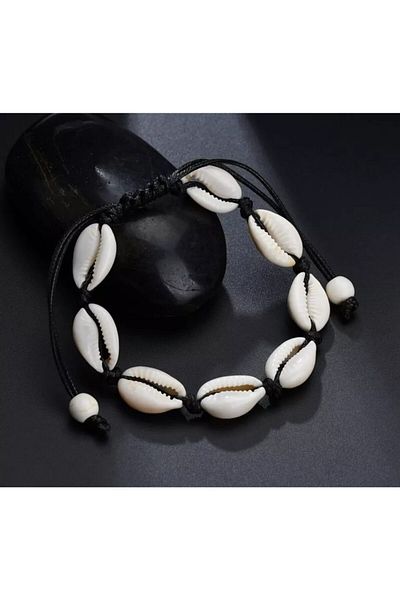 İPAR AKSESUAR Sea Shell Black Macrame Hal Hal