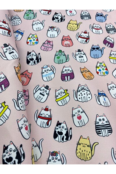 Favor Sevimli Kedi Desenli Kumaş Fvr-2148