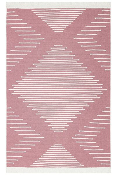 Eko Halı Arya Ar 15 Pink Yıkanabilir Çift Taraflı Modern Desenli Dokuma Kilim