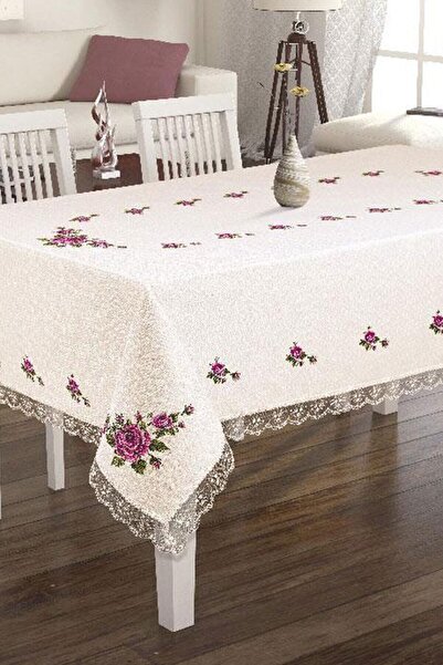 ÇAPA Kanaviçe Güpürlü Masa Örtüsü 8-12 Kişilik