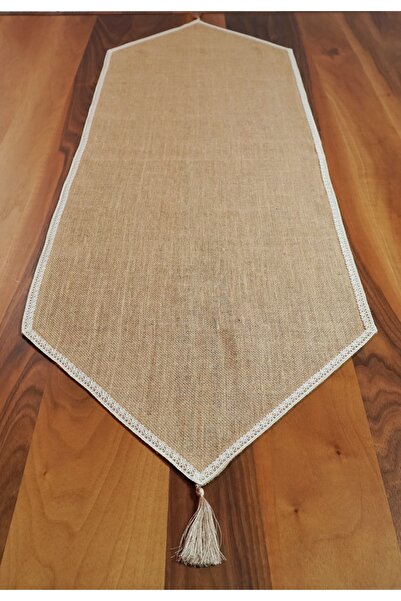 Viemso Jute Runner with Lace Edge 40x200cm