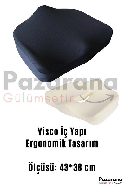 Ankaflex Luxury Office Comfort Pack Μαξιλάρι πλάτης Μαξιλάρι καθίσματος Visco Cushion Υποστήριξη ποδιών Μαξιλάρι μέσης